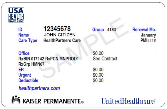 Download USA  health insurance card Photoshop template